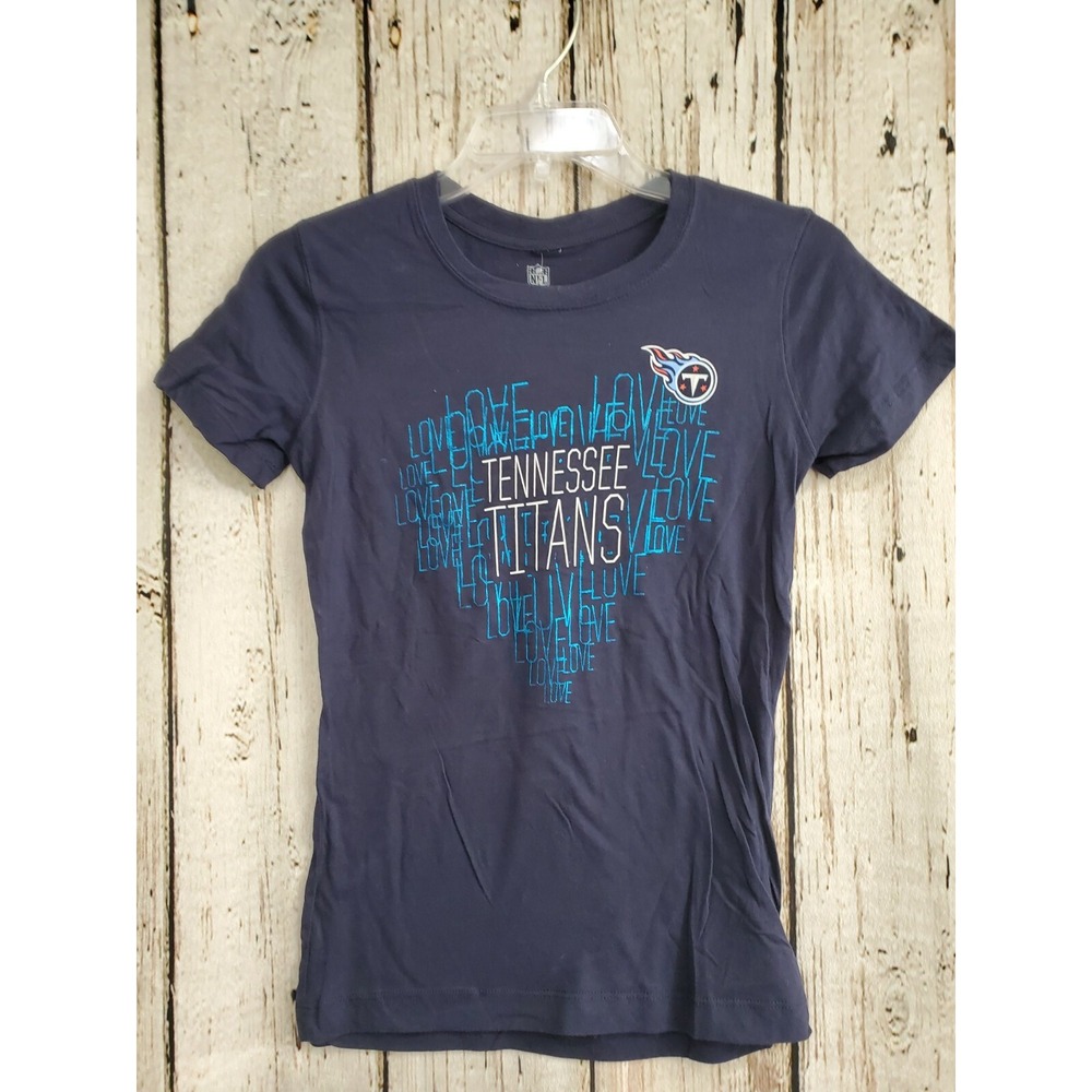 Girl's Medium 10/12 NFL Apparel Tennessee Titans Short Sleeve Tee T-Shirt NEW
